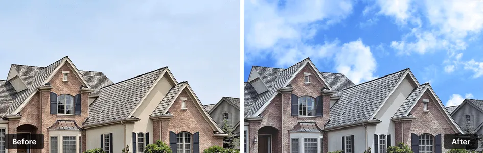 Image enhancement before and after