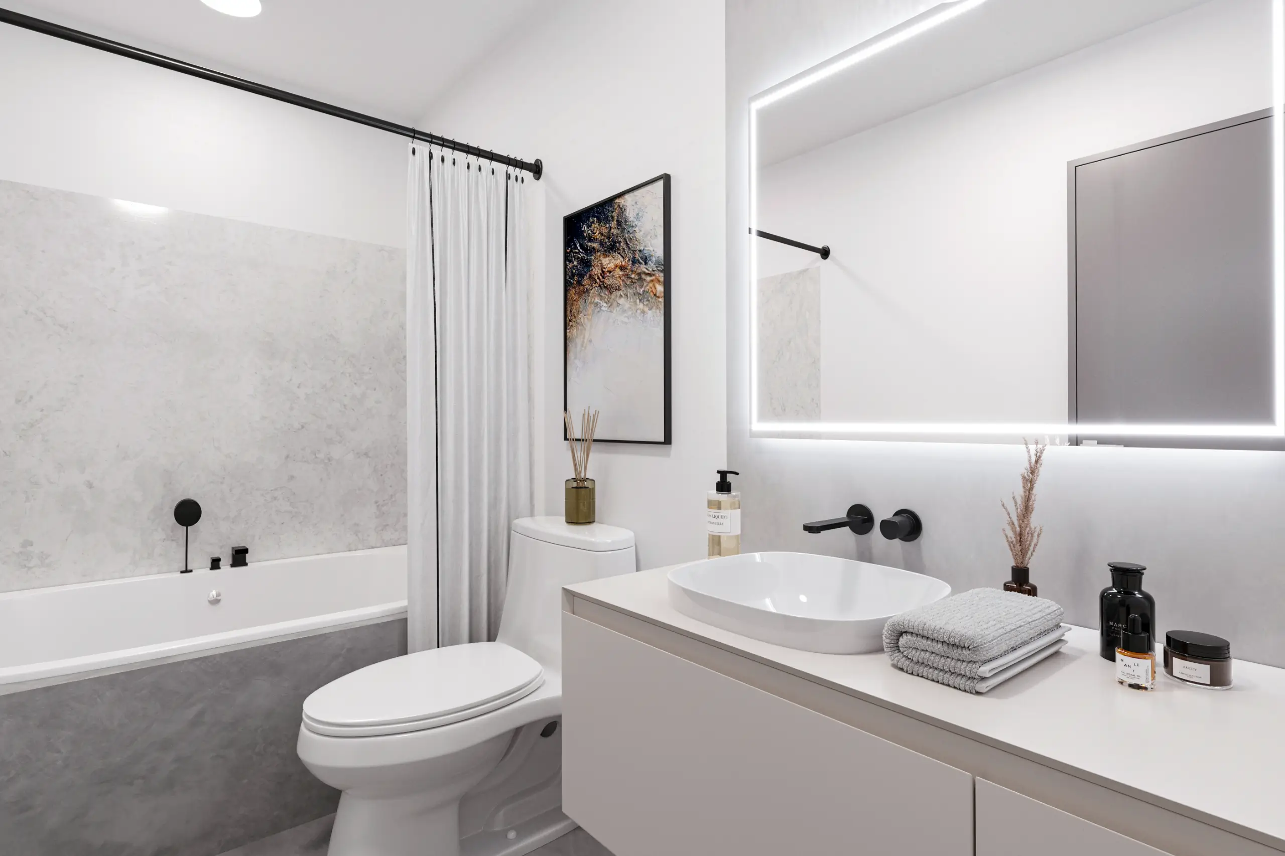Bathroom remodel before and after virtual renovation