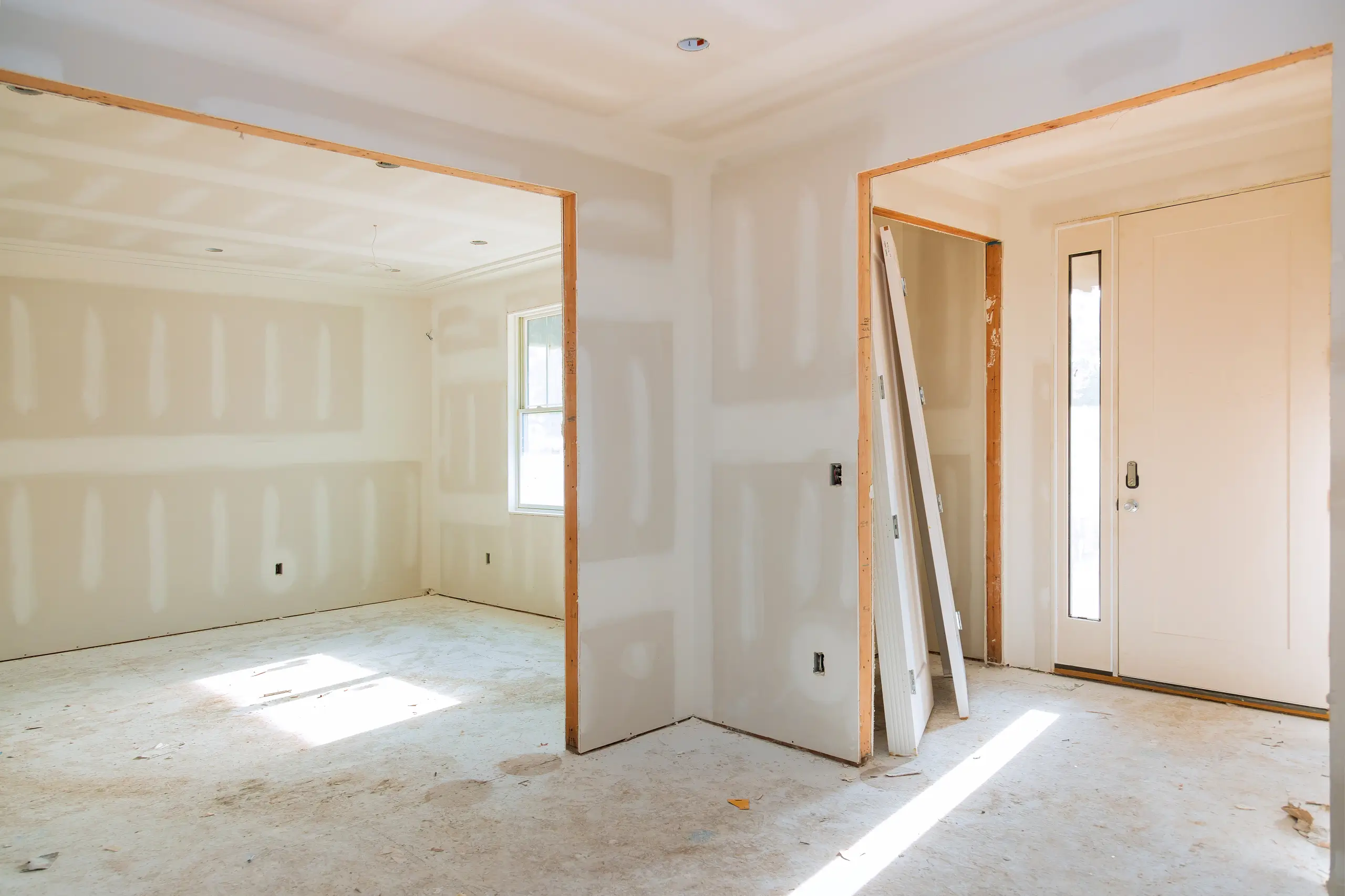 Unfinished bonus room before and after virtual renovation