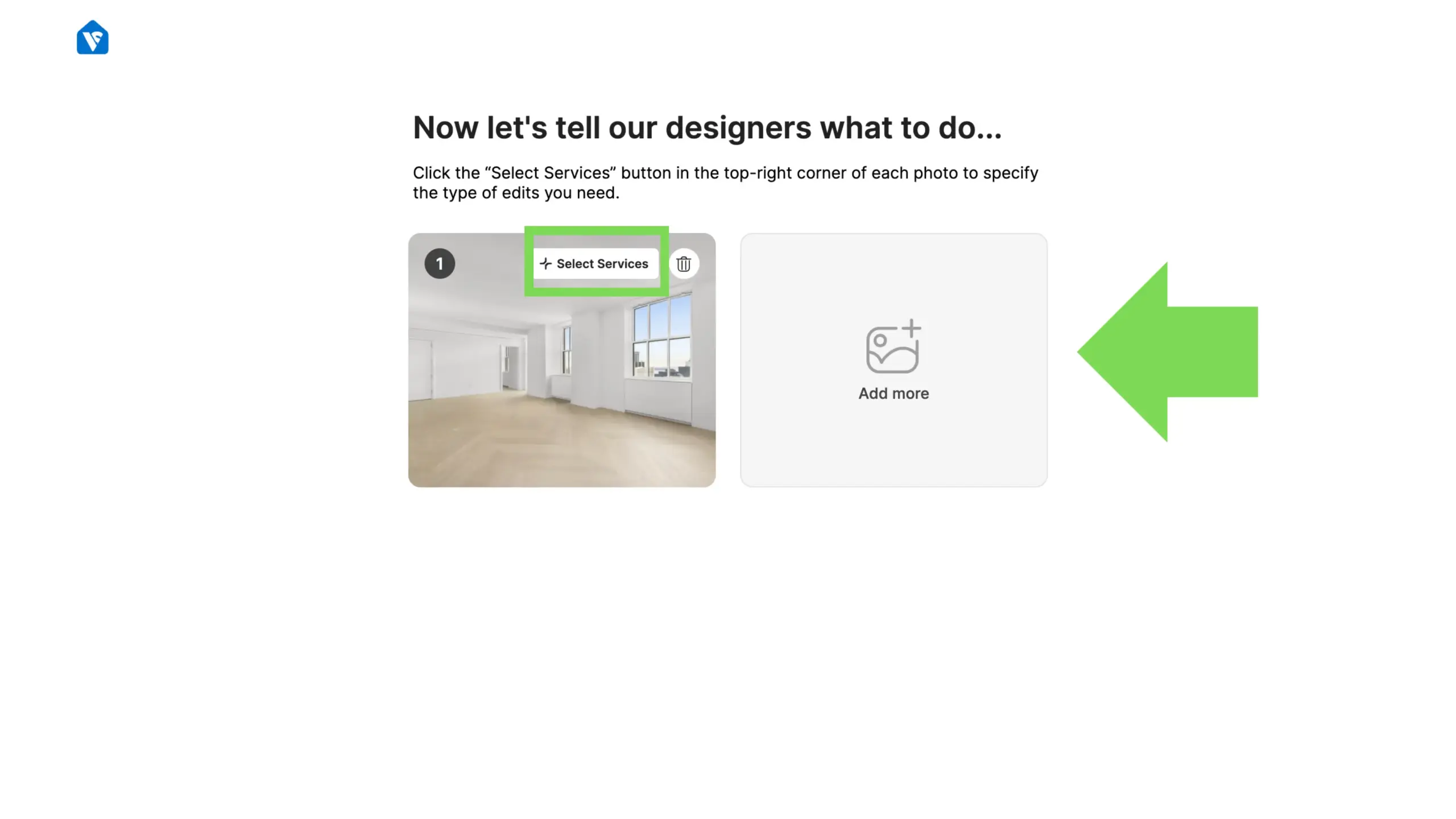 An image showing step 5 in step-by-step guide of virtually staging a home using VirtualStaging.com