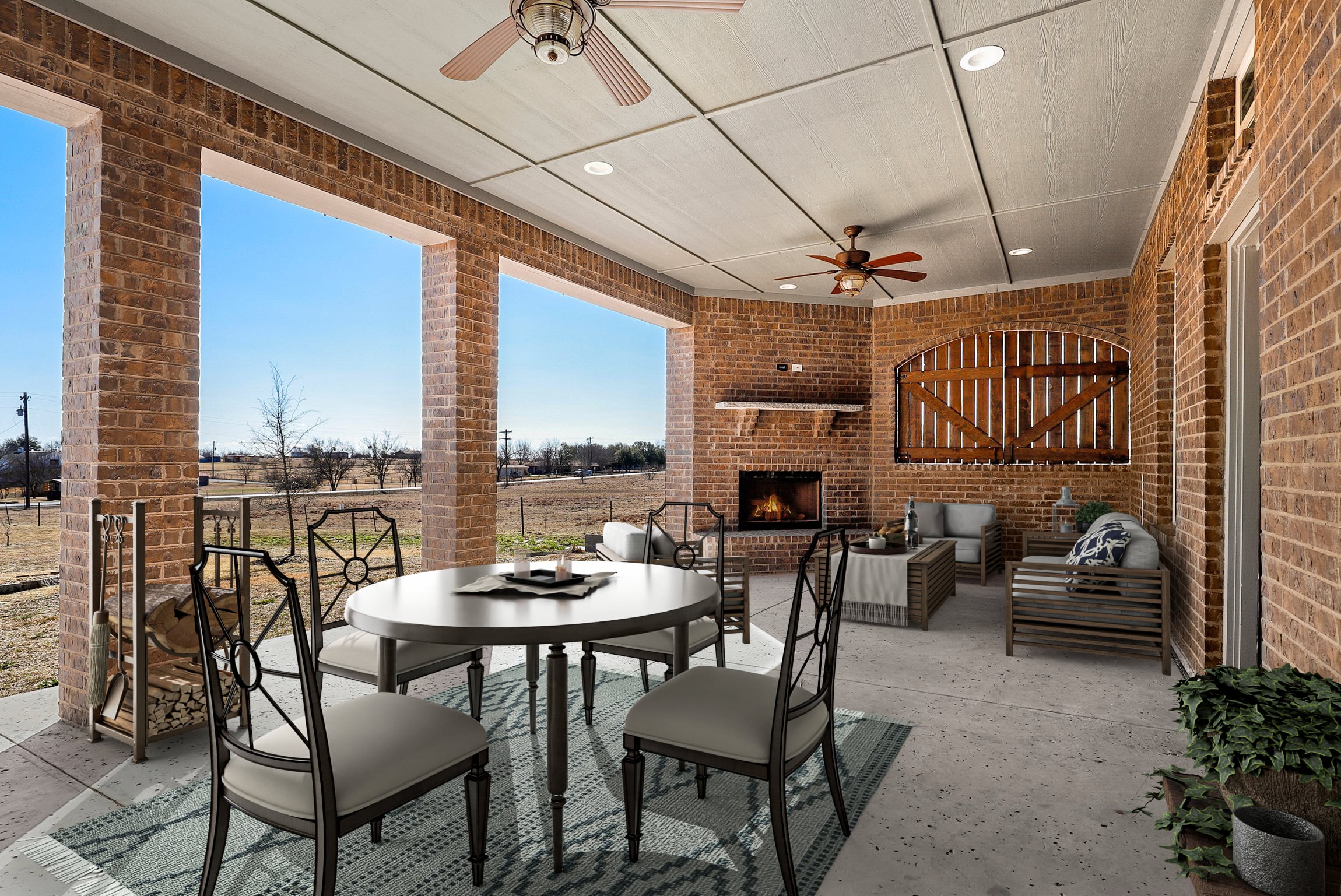 Luxury staging of an exterior space