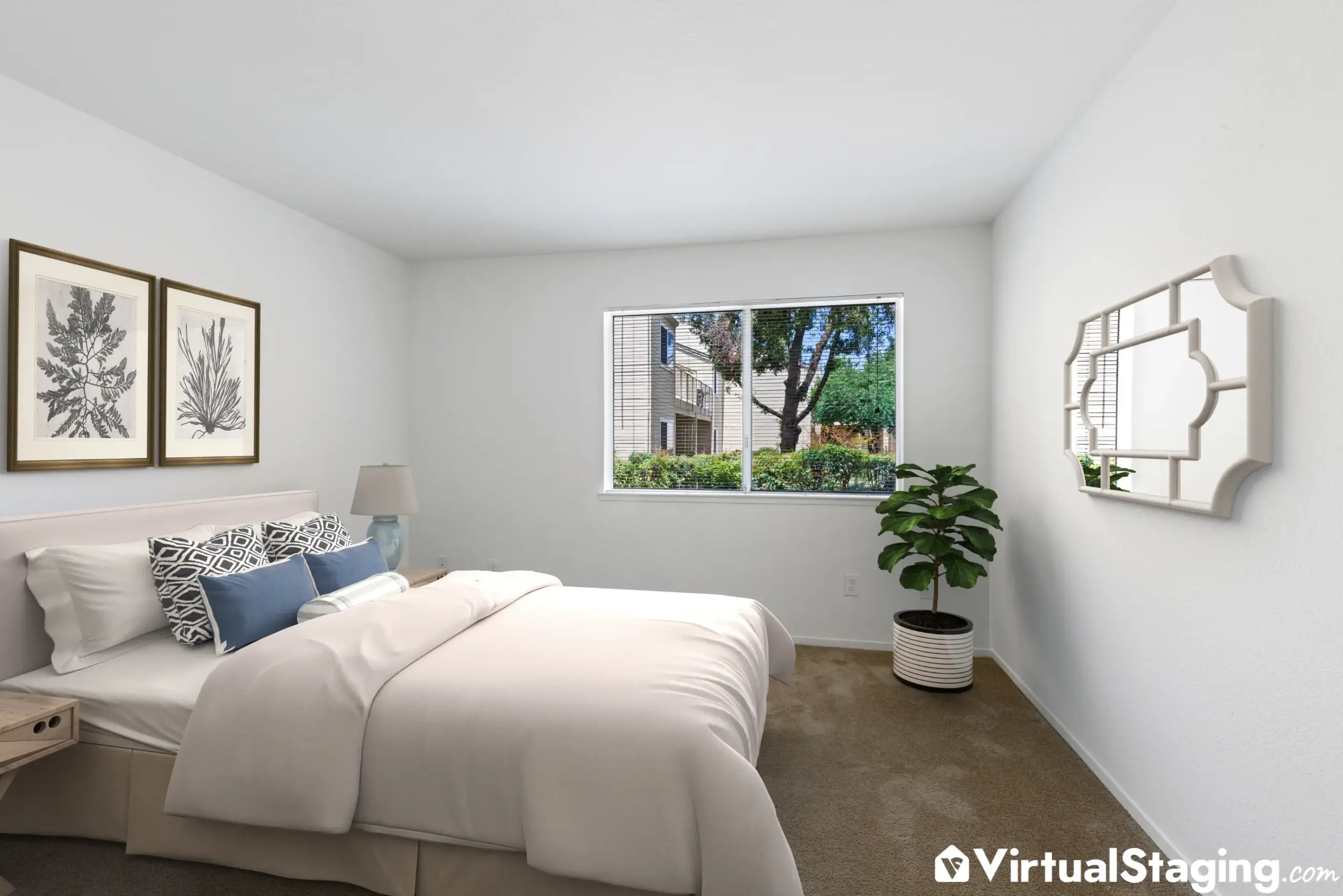 Master bedroom virtually staged