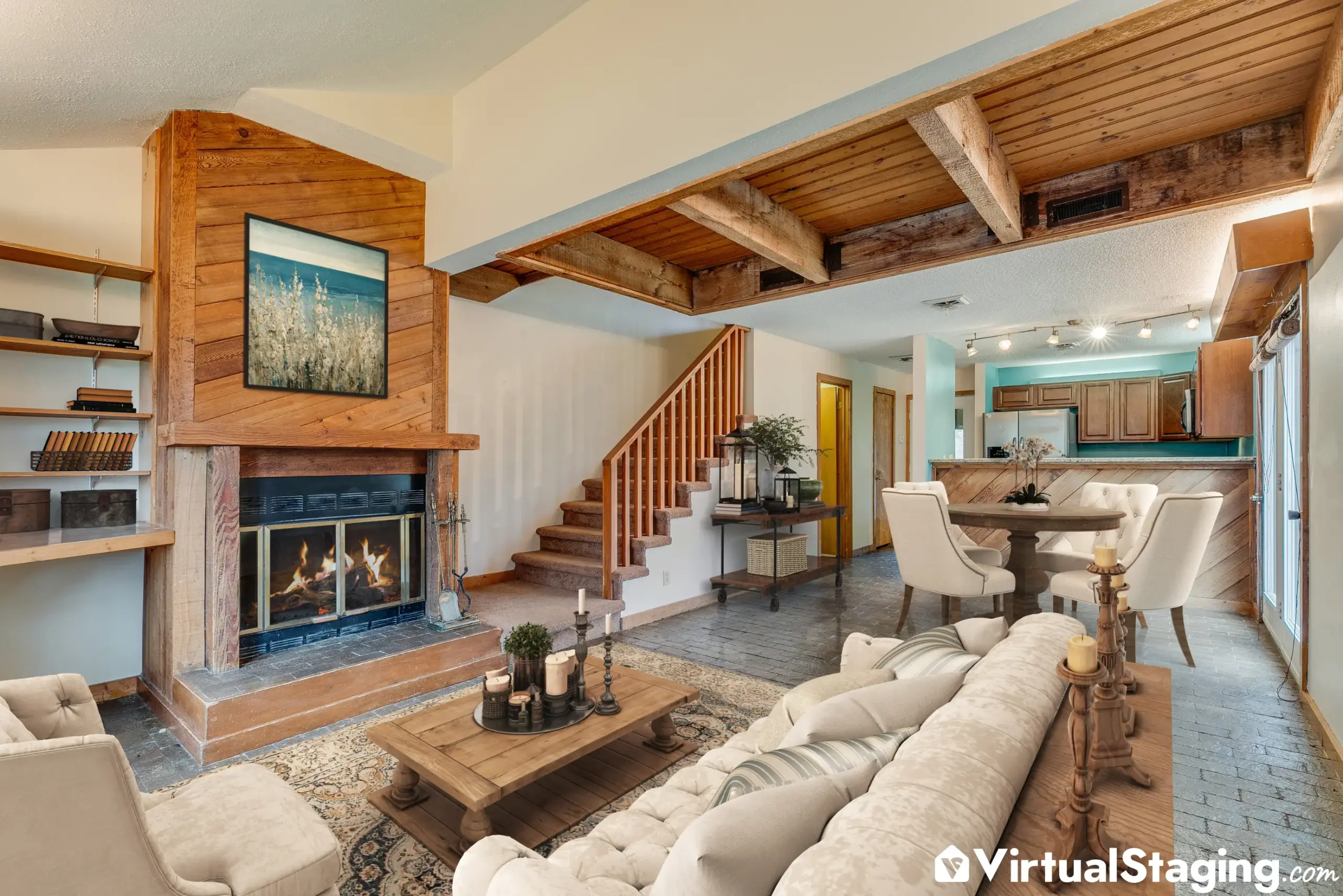 An image of a virtually staged living room